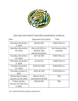 basketball schedule